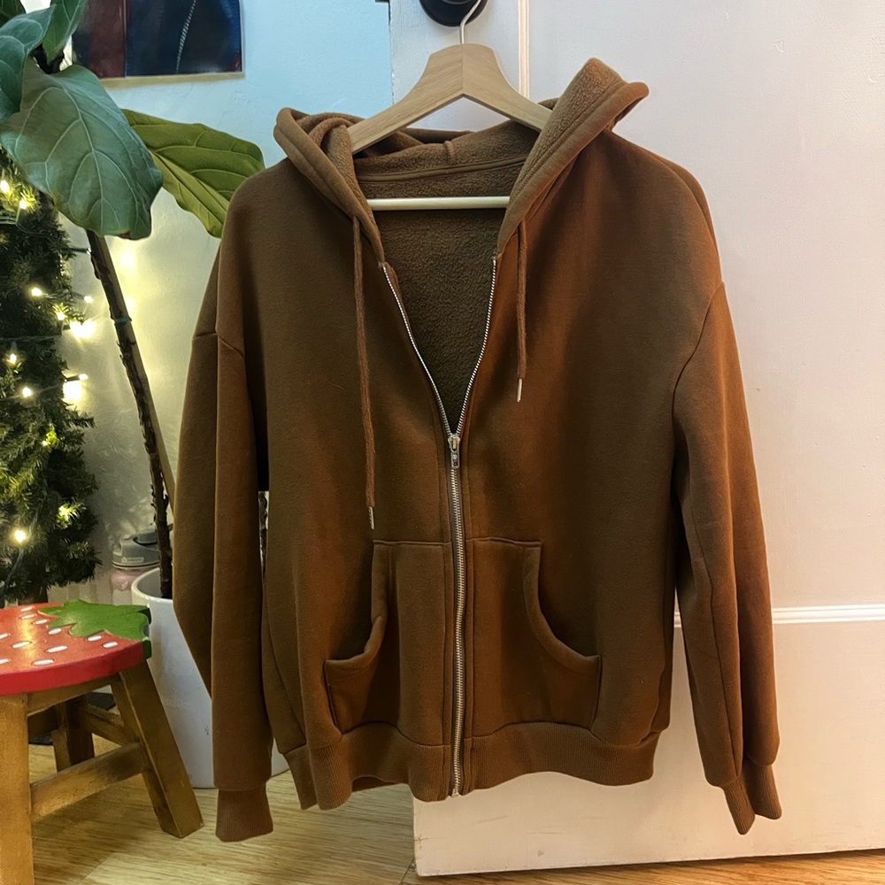 Brown zip up jacket